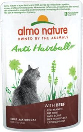 Produktbild von Almo Nature Anti-Hairball Rind Katzenfutter - 30 x 70 g