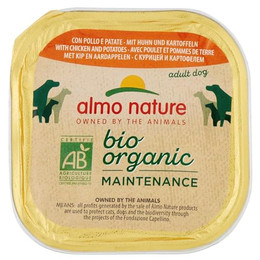 Produktbild von Almo Nature Bio Organic Maintenance Nassfutter für Hunde mit Huhn und Kartoffel - 9 x 300 g