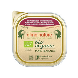 Produktbild von Almo Nature Bio Organic Maintenance Nassfutter für Hunde mit Rind und Gemüse - 9 x 300 g