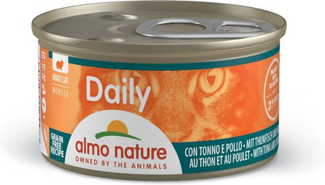 Produktbild von Almo Nature Daily Menu 85g Dose Katzennassfutter 24 x 85 Gramm Mousse Thunfisch & Huhn
