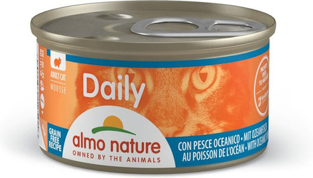 Produktbild von Almo Nature Daily Menu 85g Dose Katzennassfutter Sparpaket 48 x 85 Gramm Mousse Ozeanfisch