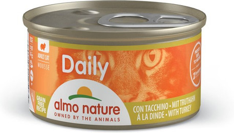 Produktbild von Almo Nature Daily Menu 85g Dose Katzennassfutter Sparpaket 48 x 85 Gramm Mousse Pute
