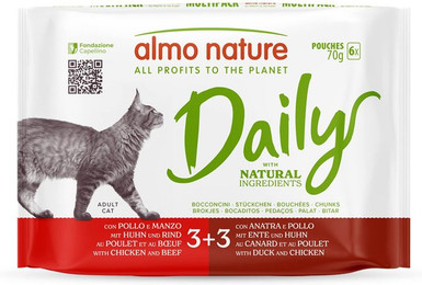 Produktbild von Almo Nature Daily Menu Nassfutter für Katzen - 6 x 70 g