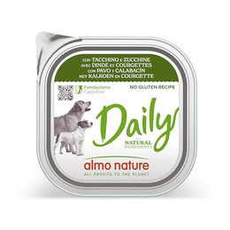 Produktbild von almo nature Daily Nassfutter für erwachsene Hunde mit Truthahn und Zucchini - 9 x 300 g