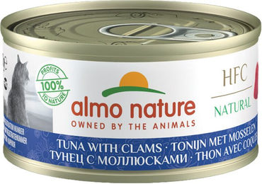 Almo Nature HFC 70 Natural Katzenfutter - Dosen - Thunfisch & Muscheln - 24 x 70 g – Bild 1 von 2