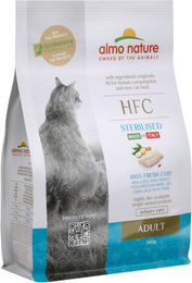 Produktbild von Almo Nature HFC Adult Sterilized Kabeljau Trockenfutter für Katzen - 300 g
