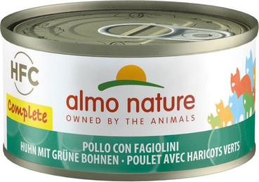 Produktbild von Almo Nature HFC Complete 70g Dose Katzennassfutter Sparpaket 48 x 70 Gramm Huhn mit grünen Bohnen