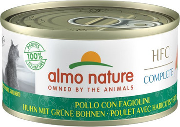 Produktbild von Almo Nature HFC Complete Huhn mit grünen Bohnen Katzenfutter - 24 x 70 g