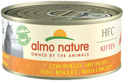 Produktbild von Almo Nature HFC Complete Kitten 150g Dose Katzennassfutter Sparpaket 48 x 150 Gramm mit Huhn
