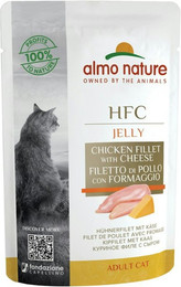 Produktbild von Almo Nature HFC Cuisine 55g Beutel Katzennassfutter 24 x 55 Gramm Hühnerfilet & Käse