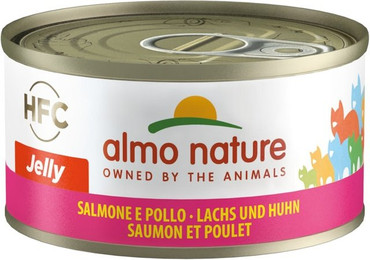 Produktbild von Almo Nature HFC Jelly 70g Dose Katzennassfutter 24 x 70 Gramm Lachs & Huhn