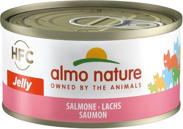 Produktbild von Almo Nature HFC Jelly 70g Dose Katzennassfutter Sparpaket 48 x 70 Gramm Lachs