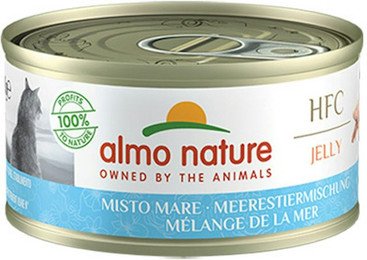 Produktbild von Almo Nature HFC Jelly 70g Dose Katzennassfutter Sparpaket 48 x 70 Gramm Meerestiermischung