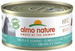 Produktbild von Almo Nature HFC Jelly Forelle und Thunfisch - 24 x 70 g