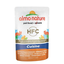 Produktbild von Almo Nature HFC Jelly Hühnerfilet mit Käse Katzenfutter nass - 24 x 55 g