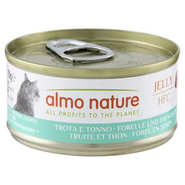 Produktbild von Almo Nature HFC Jelly Katzenfutter Forelle und Thunfisch - 24 x 70 g