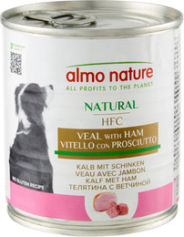 Produktbild von Almo Nature HFC Kalb mit Schinken Nassfutter für Hunde - 6 x 280 g