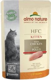 Produktbild von Almo Nature HFC Kitten mit Huhn 55g Katzennassfutter Sparpaket 48 x 55 Gramm Huhn