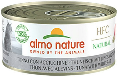 Produktbild von Almo Nature HFC Natural 150g Dose Katzennassfutter 24 x 150 Gramm Thunfisch mit Jungsardellen