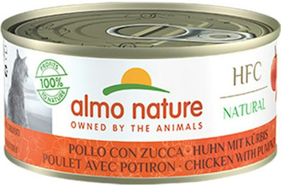 Produktbild von Almo Nature HFC Natural 150g Dose Katzennassfutter Sparpaket 48 x 150 Gramm Huhn mit Kürbis