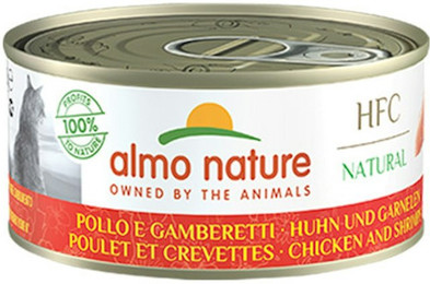 Produktbild von Almo Nature HFC Natural 150g Dose Katzennassfutter Sparpaket 48 x 150 Gramm Thunfisch, Huhn und Käse