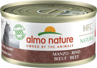 Produktbild von Almo Nature HFC Natural 70g Dose Katzennassfutter 24 x 70 Gramm Rind