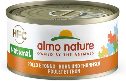 Produktbild von Almo Nature HFC Natural 70g Dose Katzennassfutter 24 x 70 Gramm Thunfisch & Huhn