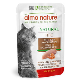 Produktbild von Almo Nature HFC Natural Huhn & Garnelen Nassfutter für Katzen - 24 x 55 g