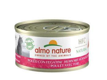 Produktbild von Almo Nature HFC Natural Huhn & Leber Katzenfutter - 24 x 70 g