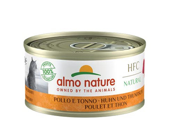 Produktbild von Almo Nature HFC Natural Katzenfutter nass Huhn und Thunfisch - 24 x 70 g
