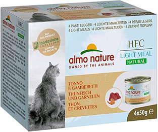 Produktbild von Almo Nature HFC Natural Light Meal Katzenfutter Thunfisch und Garnelen - 24 x 50 g