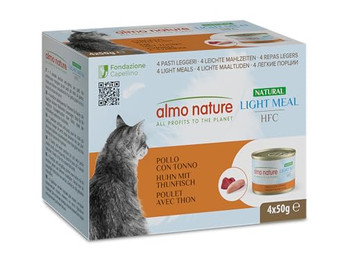Produktbild von Almo Nature HFC Natural Light Meal Thunfisch und Huhn - 4 x 50 g