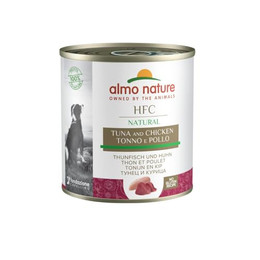 Produktbild von Almo Nature HFC Natural Nassnahrung für Hunde mit Thunfisch und Huhn - 6 x 280 g