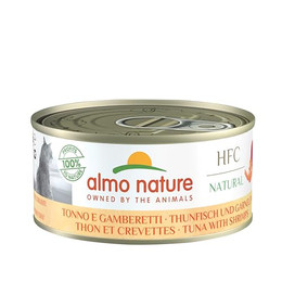 Produktbild von Almo Nature HFC Natural Thunfisch & Garnelen Katzenfutter - 24 x 150 g