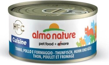 Produktbild von Almo Nature HFC Natural Thunfisch, Huhn und Käse - 48 x 70 g