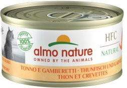 Produktbild von Almo Nature HFC Natural Thunfisch und Garnelen - 24 x 70 g