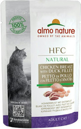 Produktbild von Almo Nature HFC Raw Pack 55g Beutel Katzennassfutter 24 x 55 Gramm Hühnerbrust & Ente