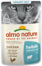 Produktbild von Almo Nature Holistic 70g Beutel Katzennassfutter Sparpaket 60 x 70 Gramm Urinary Help Huhn