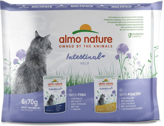 Produktbild von Almo Nature Holistic Digestive Help Multipack mit Fisch & Geflügel - 6 x 70 g