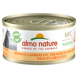 Produktbild von Almo Nature Thunfisch und Garnelen Katzenfutter - 24 x 70 g