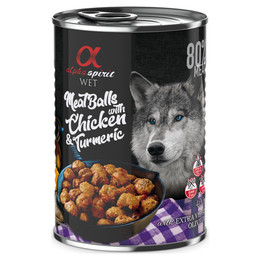Produktbild von alpha spirit Dog Meatballs Huhn & Kurkuma - 6 x 400 g