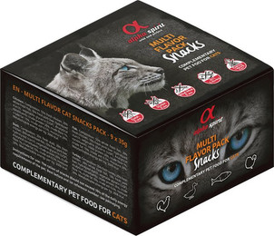 Produktbild von alpha spirit Multi-Flavour Snacks für Katzen - 18 x 35 g