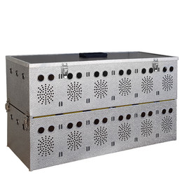 Produktbild von Aluminium Transportkorb - Kleintiertransportbox - Transportkiste - 12 Abteilungen (2x6)