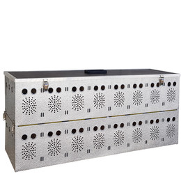 Produktbild von Aluminium Transportkorb - Kleintiertransportbox - Transportkiste - 16 Abteilungen (2x8)