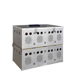 Produktbild von Aluminium Transportkorb - Kleintiertransportbox - Transportkiste - 8 Abteilungen (2x4)