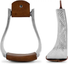 Produktbild von Aluminium- und Leder-Westernsteigbügel Lakota Eco