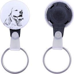 Produktbild von American Bulldog, Old Country Bulldog - keychain with a dog portrait, pendant with the brand's own Art-Dog graphics
