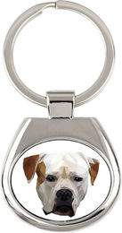 Produktbild von American Bulldog Old Country Bulldog Schlüsselanhänger geometrisch weiß