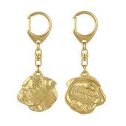 American Bulldog Old Country Bulldog Schlüsselanhänger vergoldet – Bild 1 von 6