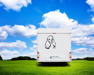 Produktbild von American Cocker Spaniel Kopf Auto Wohnmobil Aufkleber